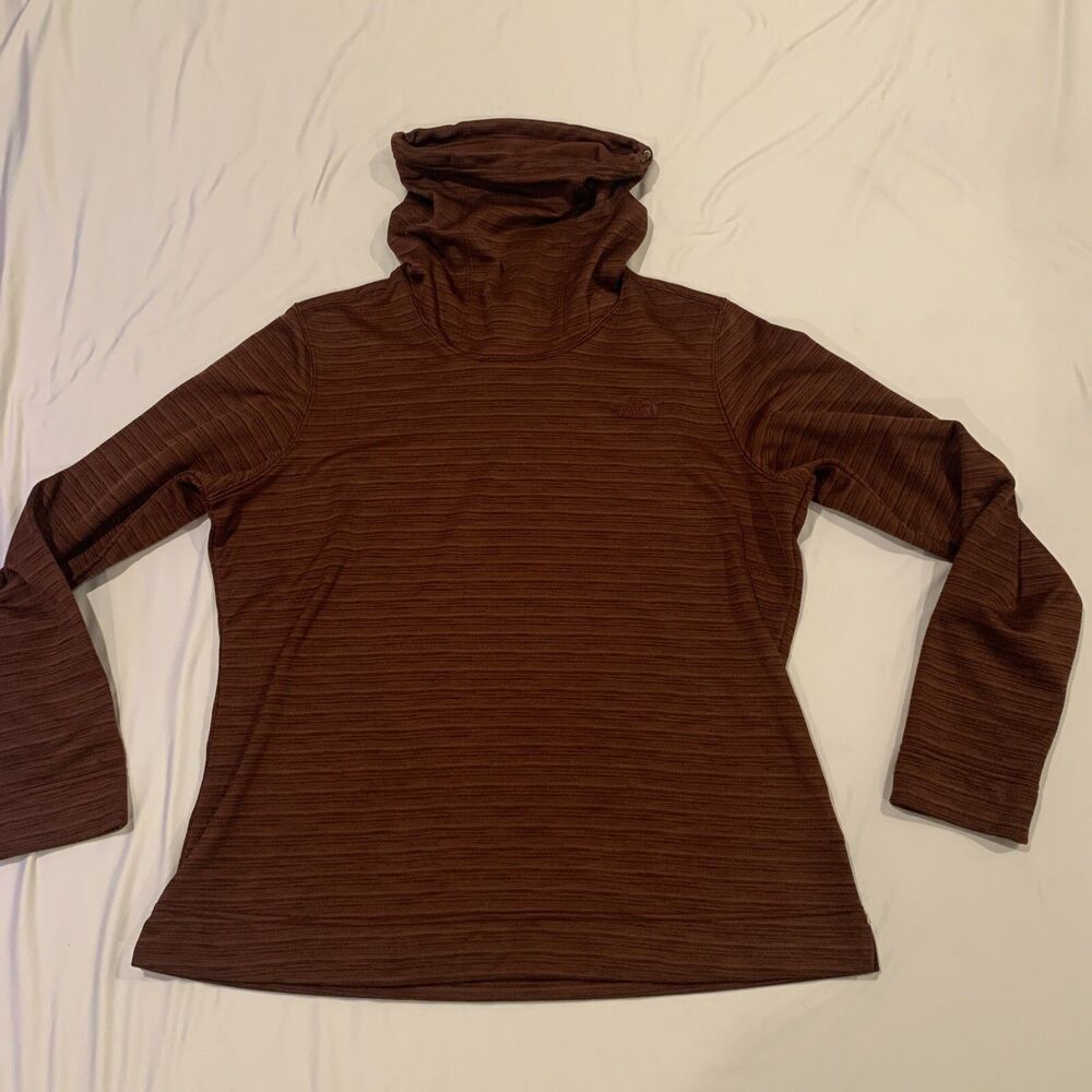 The North Face Women's Sz L Novelty Glacier PO Cowl Neck Brown - Style NF0A2TE7
